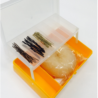 Коробка Тип-4 для парикмахерских аксессуаров двухъярусная (малиновая)